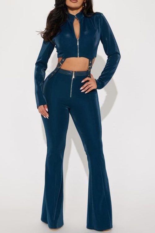 Buckle Up Jumpsuit – Teal