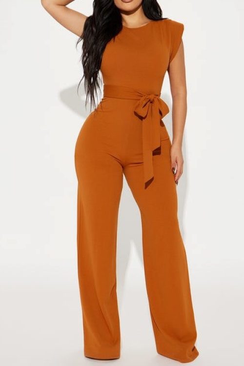 On Time Jumpsuit -Copper